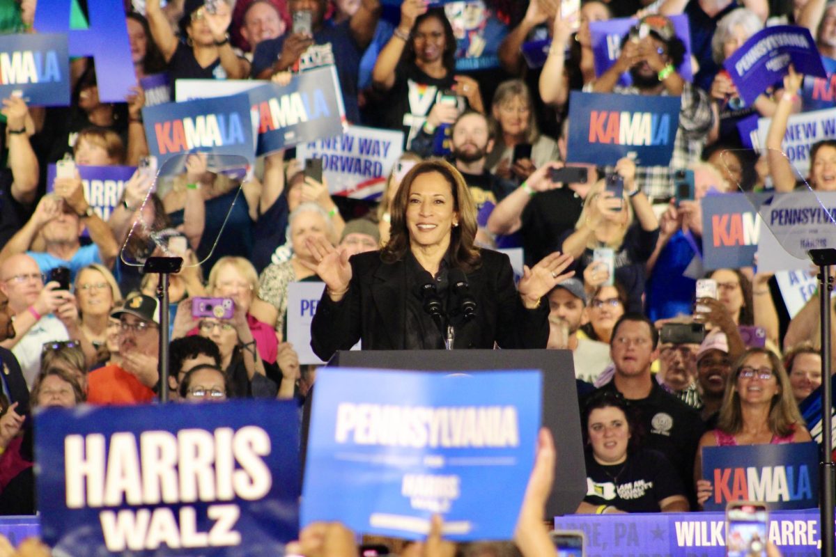 Vice President Kamala Harris speaks to a crowd of more than 4,100 people.