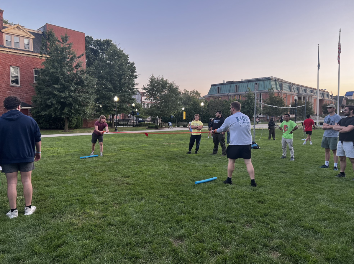 Tug-of-war was one of the many field day games challenging students. Other
activities included an egg race, water balloon toss, wheelbarrow race, potato
sack race and musical chairs.